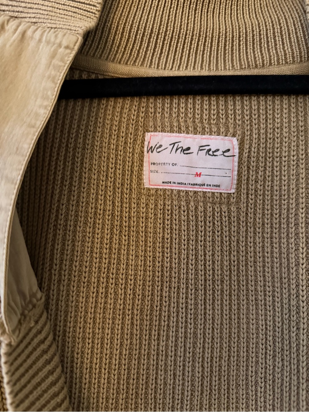 FREE PEOPLE open khaki cardigan - Picture 2 of 3